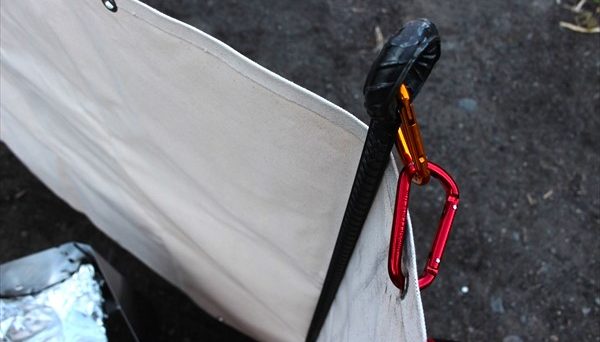 自作キャンプアイテム　陣幕